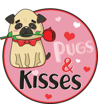 Valentine Pug And Kisses Grommeted Golf Towel